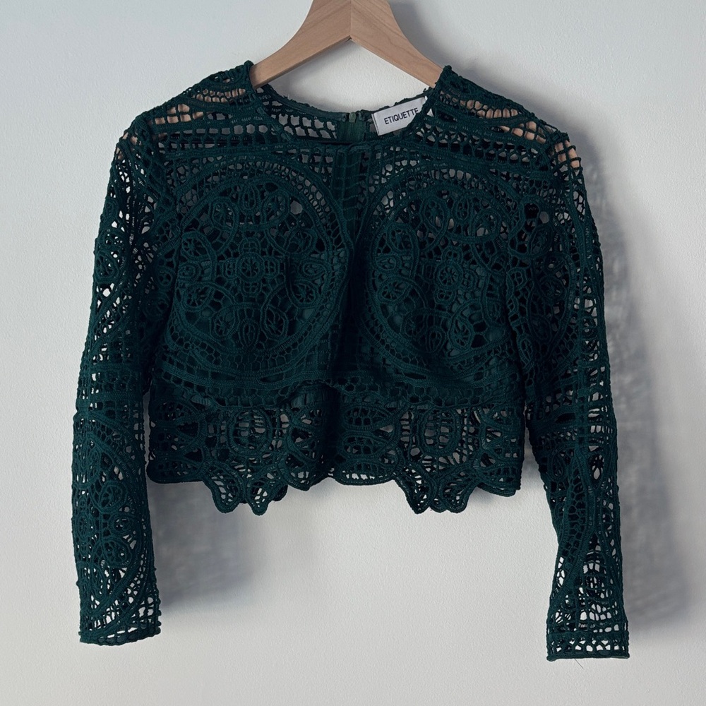 Forest Green Knit Crop